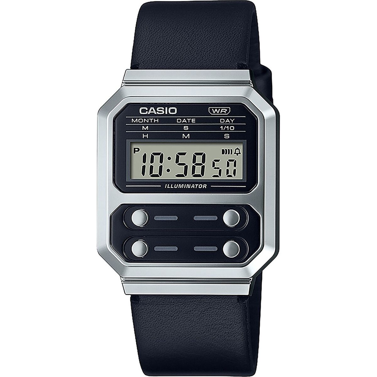 Unisex-Uhr Casio F100 TRIBUTE - STEEL / BLACK ***SPECIAL PRICE*** (Ø 40 mm)