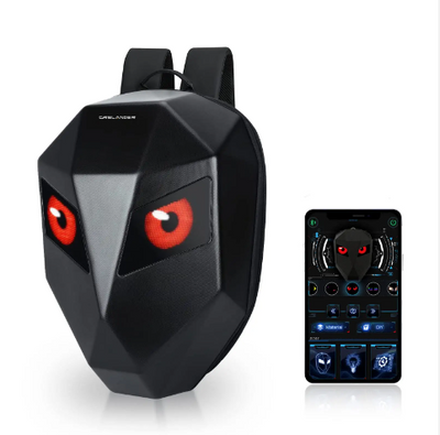 Motorrad Hartschalen Rucksack LED