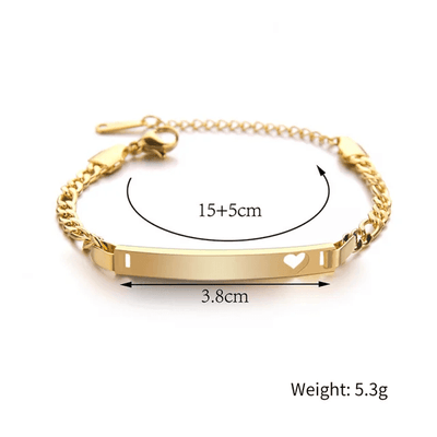 Gravur Armband in Gold mit Wunschtext bei Juweson entdecken 