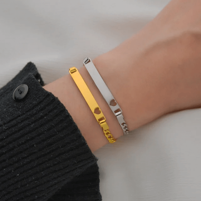 Gravur Armband in Gold und Silber mit Wunschtext bei Juweson entdecken 