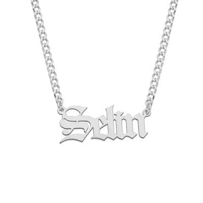 Cuban Link Namenskette Gothic